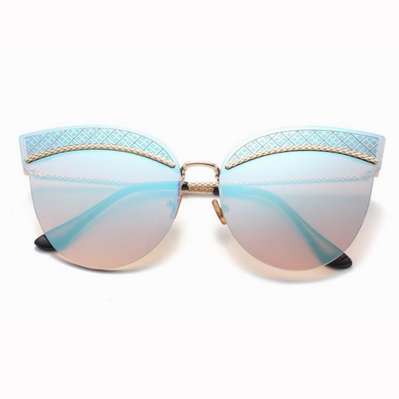 Retro Cateye Eyebrow Sunglasses - Picture 2 of 3